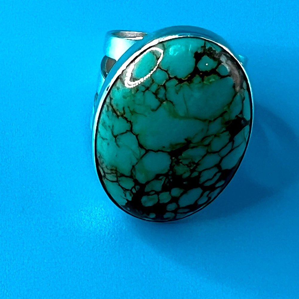 Jay King Turquoise Ring, .925 Sterling Silver setting